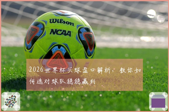 2026世界杯买球盘口解析，教你如何选对球队稳稳赢利